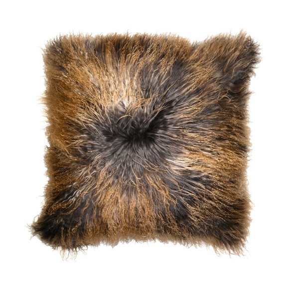 Mongolian sheepskin fur decorative pillows by Aviva Stanoff 20”x20” cover only - Picture 1 of 1